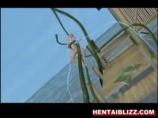 3d animato hentai puttana prende scopata da enorme tentac